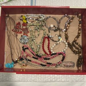 Stone/Glass/Shell Jewelry Lot